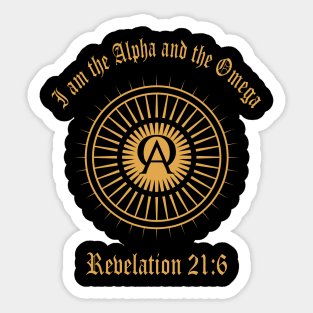 I Am The Alpha And Omega Revelation Bible Proverbs Sticker